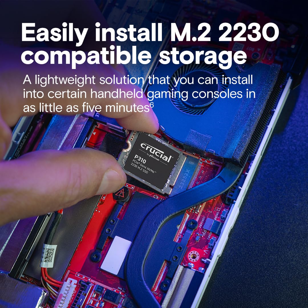 CRUCIAL P310 1TB PCIE GEN4 2230 NVME M.2 SSD CT1000P310SSD2 - Image 6