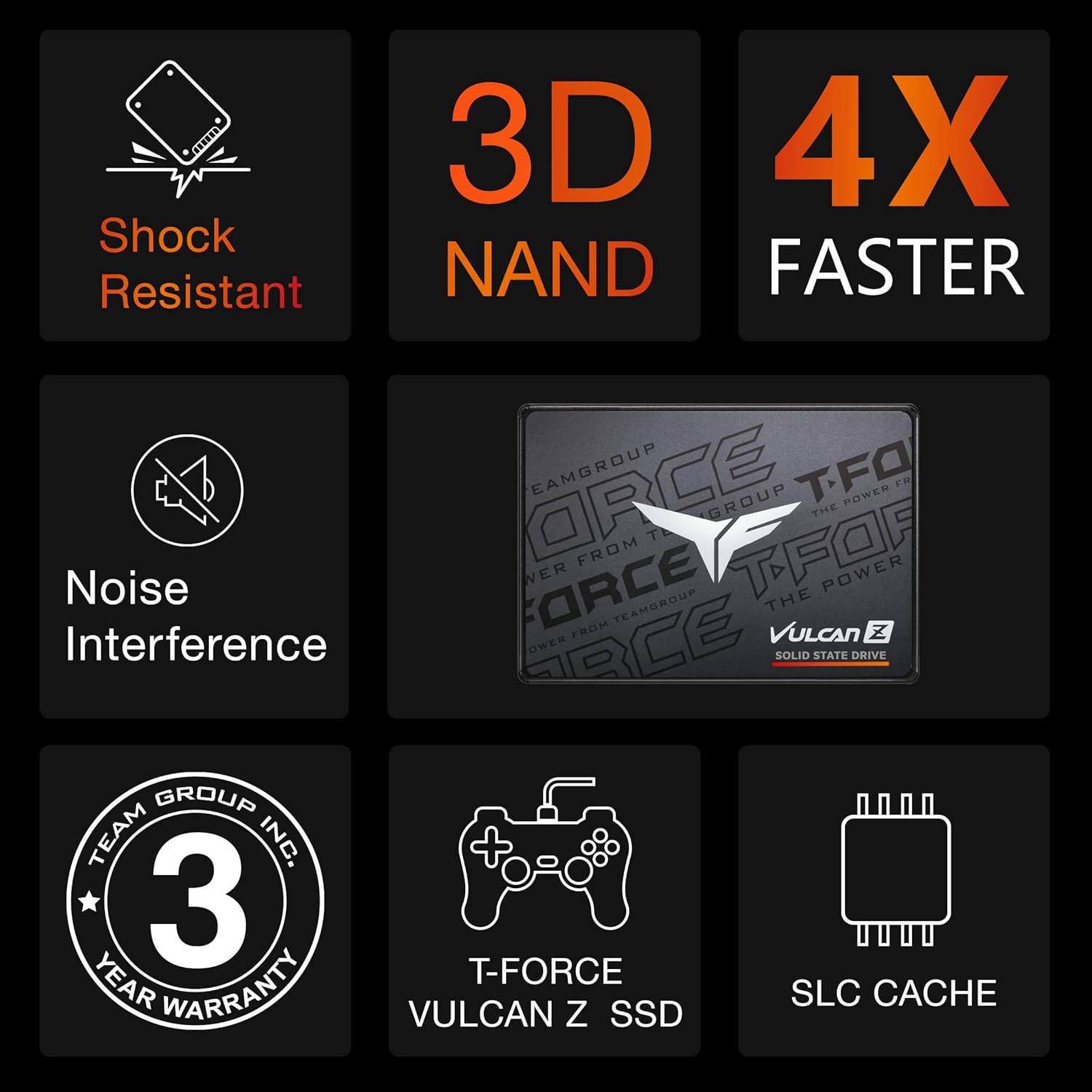 TEAMGROUP T-FORCE VULCAN Z 512GB INTERNAL SSD - Image 6