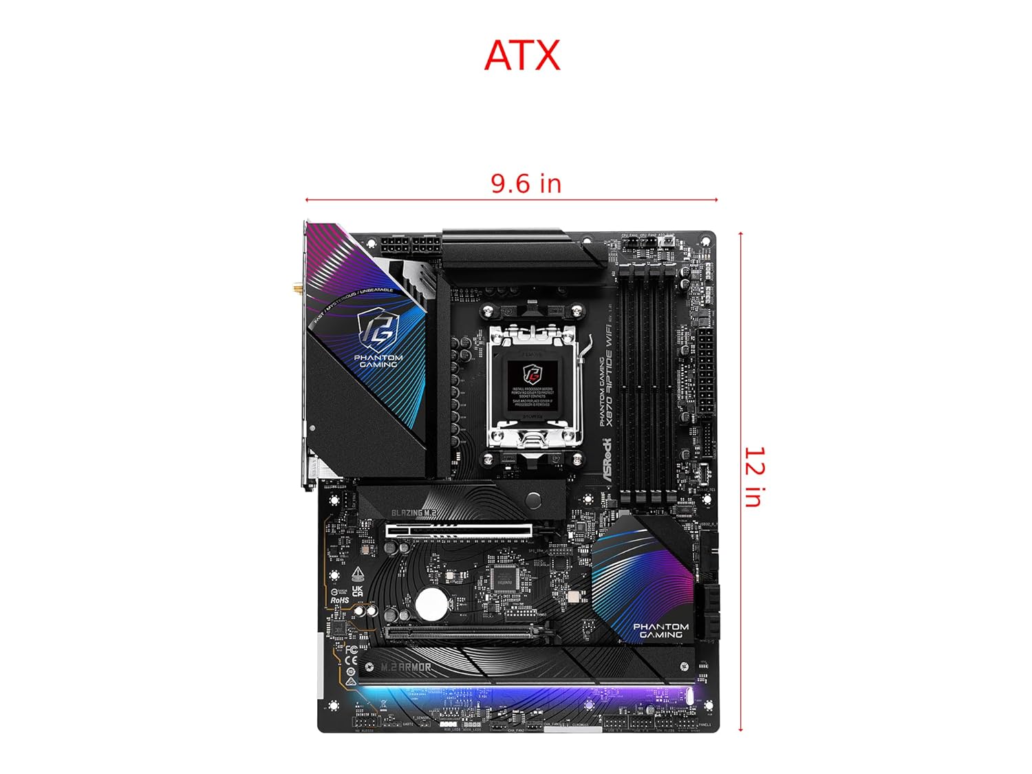 ASROCK PHANTOM GAMING X870 RIPTIDE WIFI MOTHERBOARD - Image 2