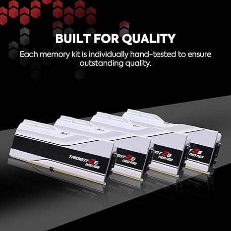 GSKILL TRIDENT Z5 NEO RGB 64GB (32GBX2) DDR5 6000MHZ DESKTOP RAM (WHITE) CL36 - Image 8