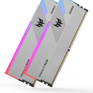 PREDATOR VESTAII DDR5 RGB U-DIMM 6000MHZ 64GB (32GB*2) SILVER