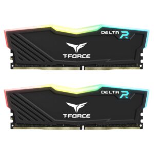 TEAMGROUP T-FORCE DELTA RGB 32GB (16GBX2) DDR4 3600MHZ DESKTOP RAM (BLACK)