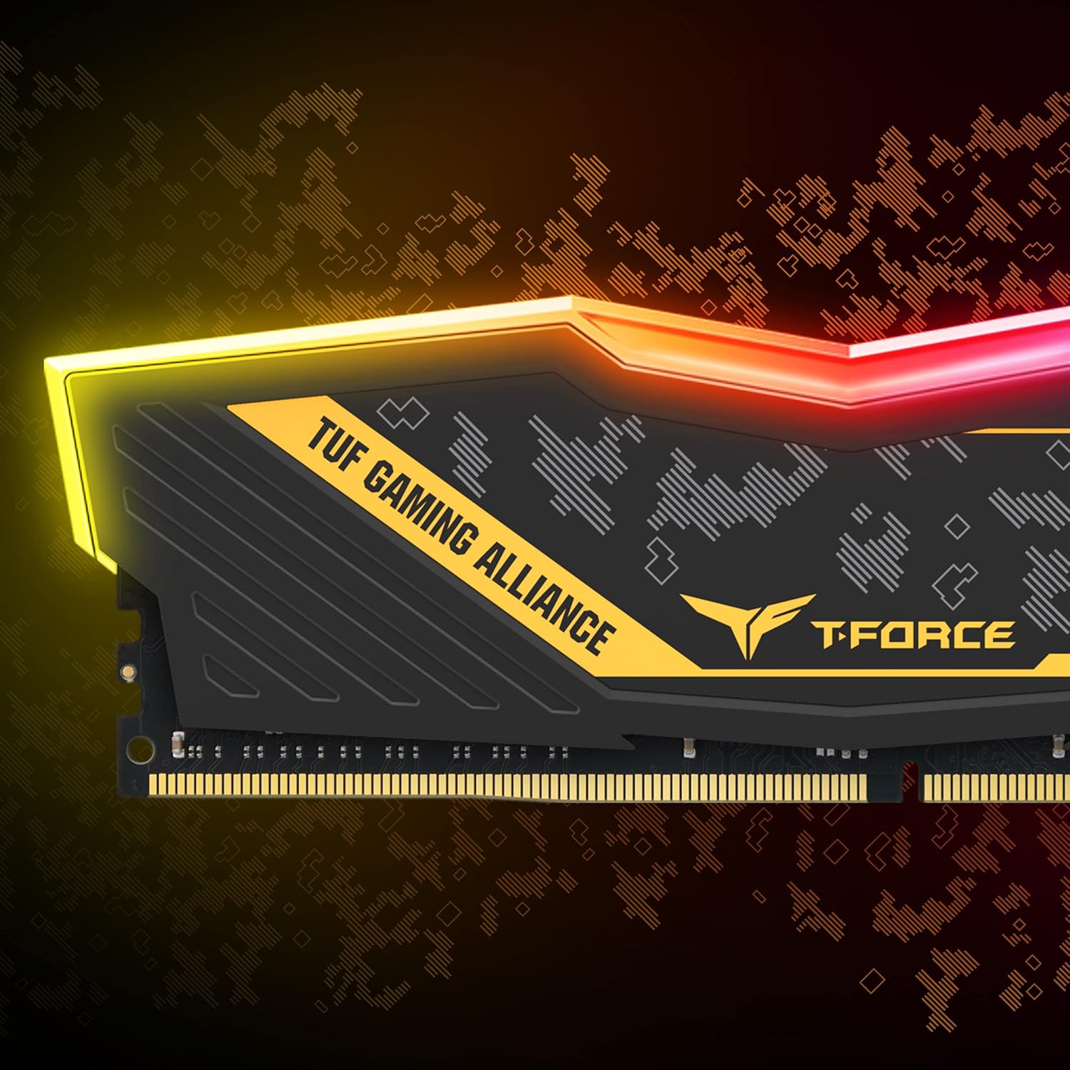 TEAMGROUP T-FORCE DELTA RGB TUF 32GB (16GBX2) DDR4 3200MHZ YELLOW DESKTOP RAM - Image 5