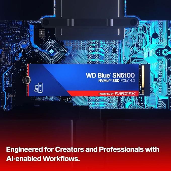 Western Digital WD Blue SN5100 NVMe 1TB, Upto 7100MB/s R SSD WDS100T5B0E-00CPE0 - Image 2