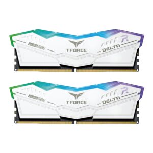 TEAMGROUP T-FORCE DELTA RGB 64GB (32GBX2) DDR5 6000MHZ DESKTOP RAM (WHITE)