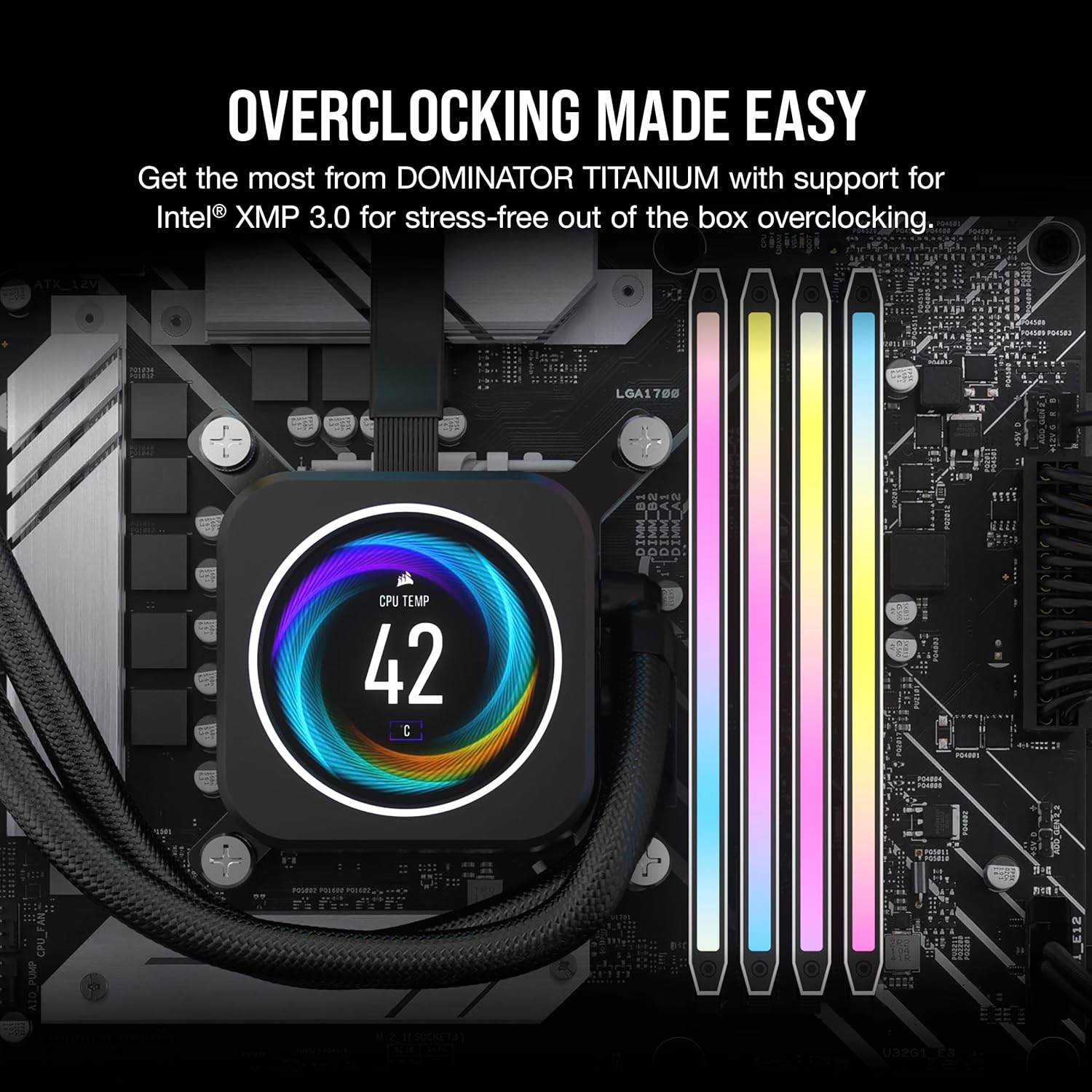 CORSAIR MEMORY CMP32GX5M2X7200C34W DOMINATOR TITANIUM RGB 32GB (2X16GB) DDR5 DRAM 7200MT/S CL34 INTEL XMP MEMORY KIT WHITE - Image 4