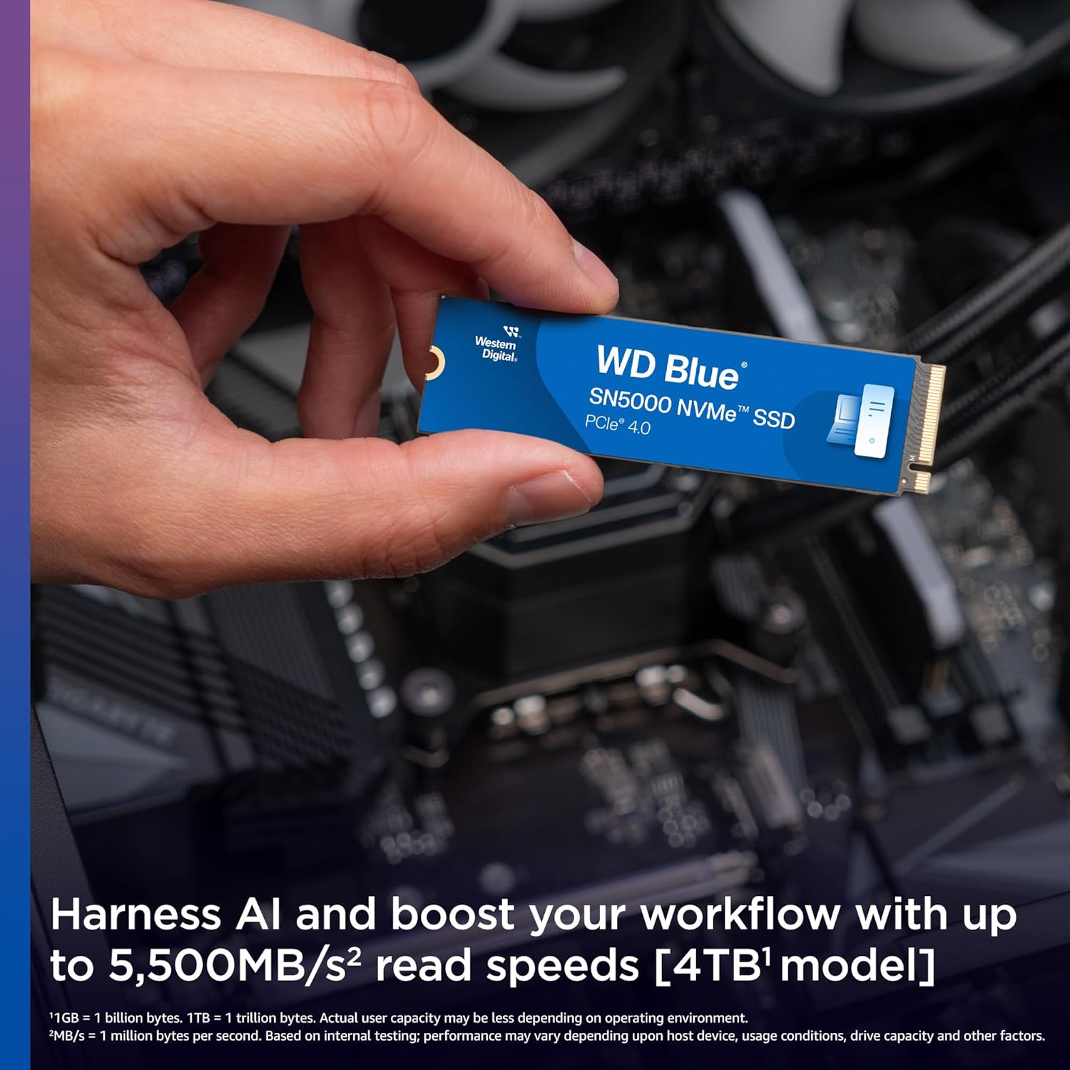 WESTERN DIGITAL BLUE SN5000 NVME 1TB, UPTO 5150MB/S R, 4900MB/S W, 5Y WARRANTY - Image 2