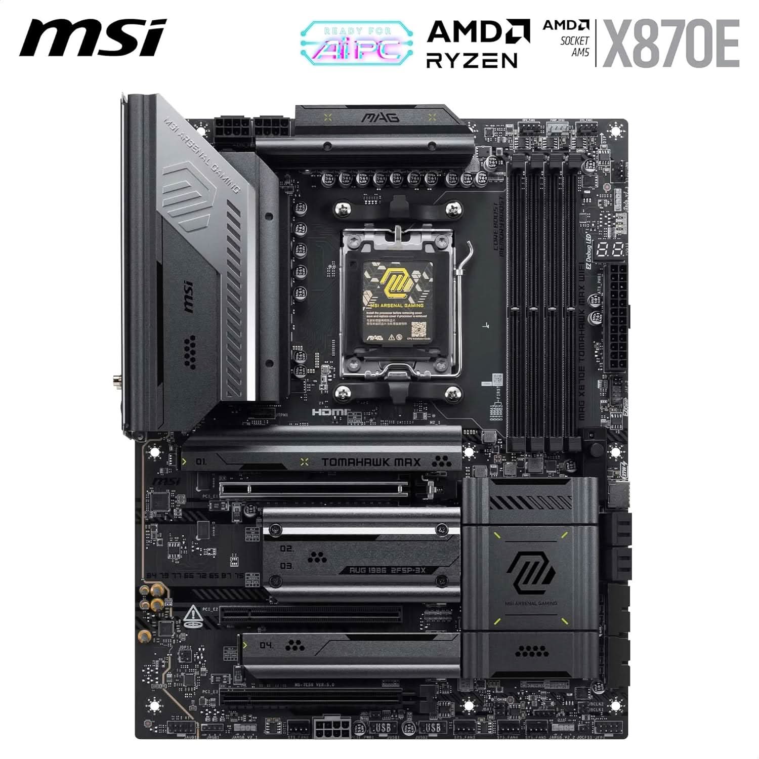 MSI MAG X870E Tomahawk MAX WIFI7 ATX Motherboard - Image 2