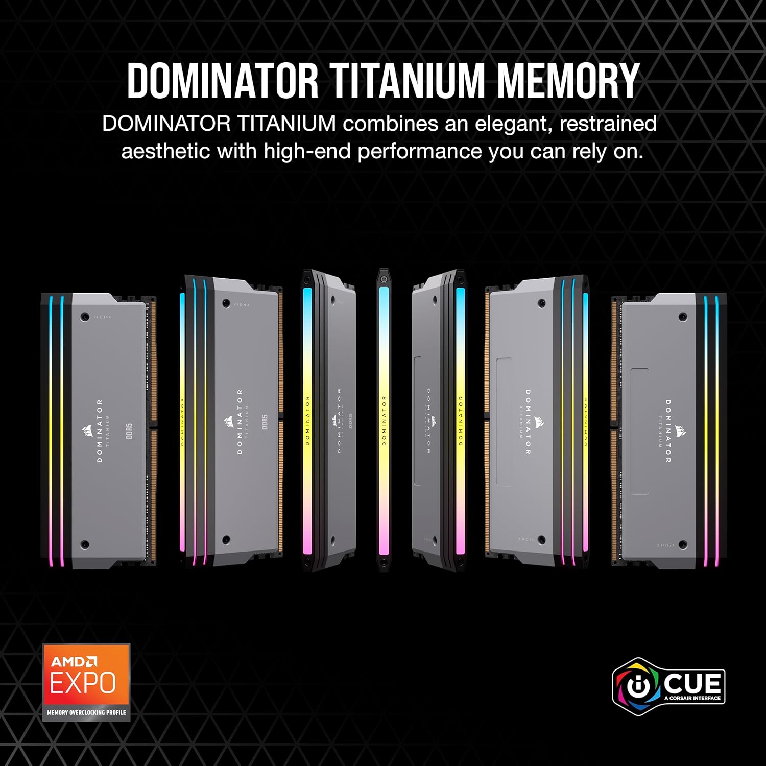 CORSAIR MEMORY CMP32GX5M2B6000Z30 DOMINATOR TITANIUM 32GB (2X16GB) DDR5 6000 CL30-36-36-76 1.4V AMD EXPO & INTEL XMP - GREY - Image 2