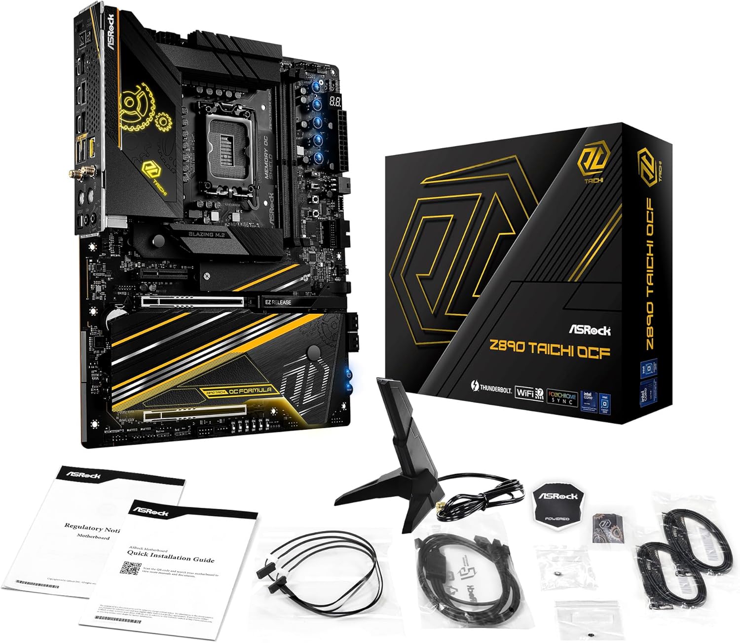 ASROCK Z890 TAICHI OCF INTEL CORE ULTRA LGA1851 DDR5 M-ATX MOTHERBOARD - Image 5