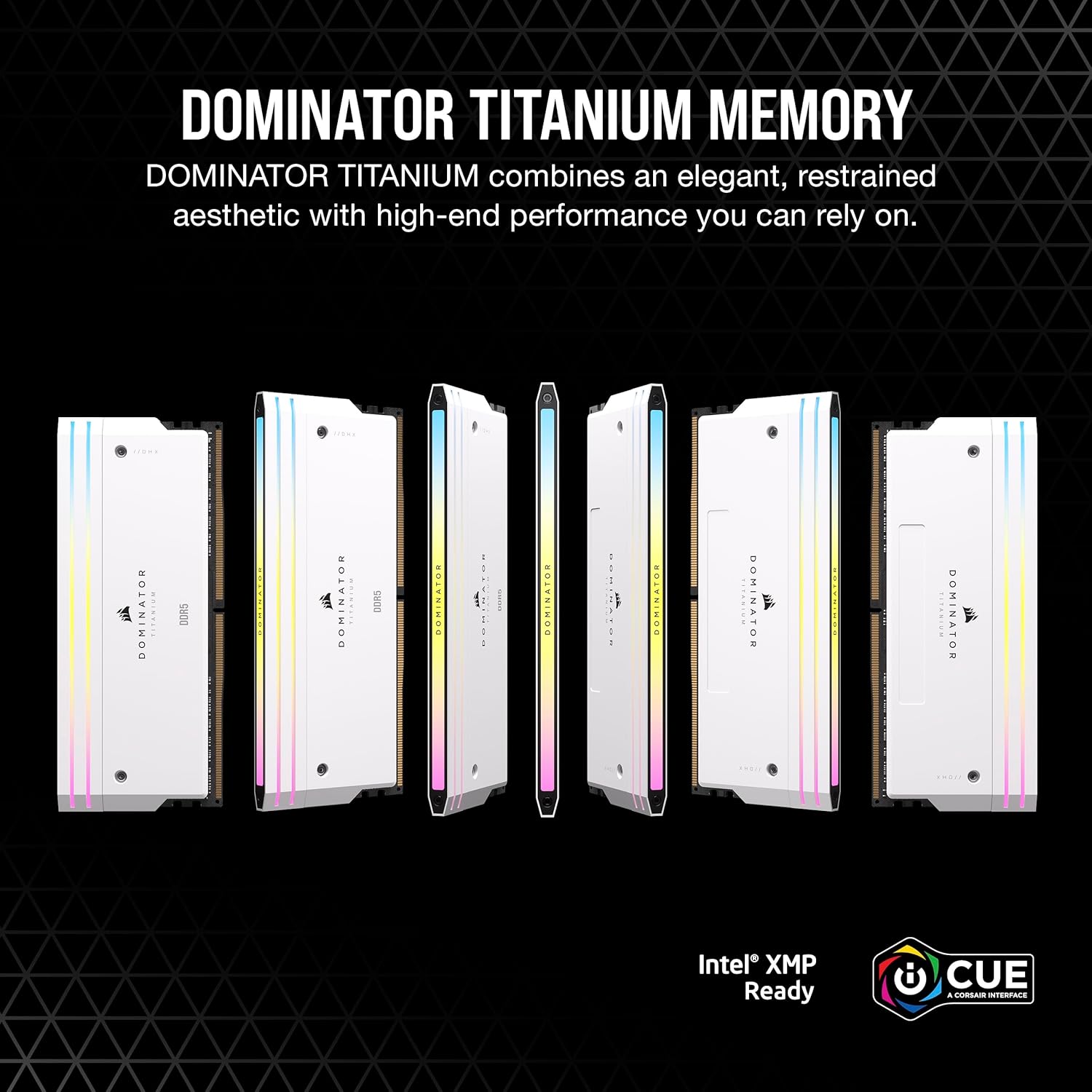 CORSAIR MEMORY CMP32GX5M2X7200C34W DOMINATOR TITANIUM RGB 32GB (2X16GB) DDR5 DRAM 7200MT/S CL34 INTEL XMP MEMORY KIT WHITE - Image 2