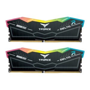 TEAMGROUP T-FORCE DELTA RGB 32GB (16GBX2) DDR5 5600MHZ RAM (BLACK)