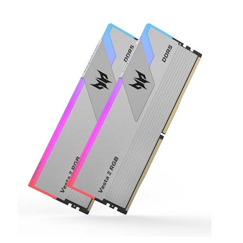 PREDATOR VESTAII DDR5 RGB U-DIMM 7200MHZ 32GB (16GB*2) SILVER - Image 2