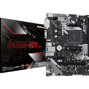 ASROCK B450M HDV R4.0 AMD AM4 MOTHERBOARD