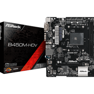 ASROCK B450M HDV AMD AM4 MOTHERBOARD