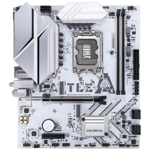 Colorful BATTLE-AX B760M-G WIFI D5 V20A M-ATX Motherboard (WHITE)