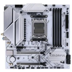 Colorful BATTLE AX B650M WHITE WIFI V15 WiFi-6 AMD B650 AM5 DDR5 MicroATX Motherboard (White)