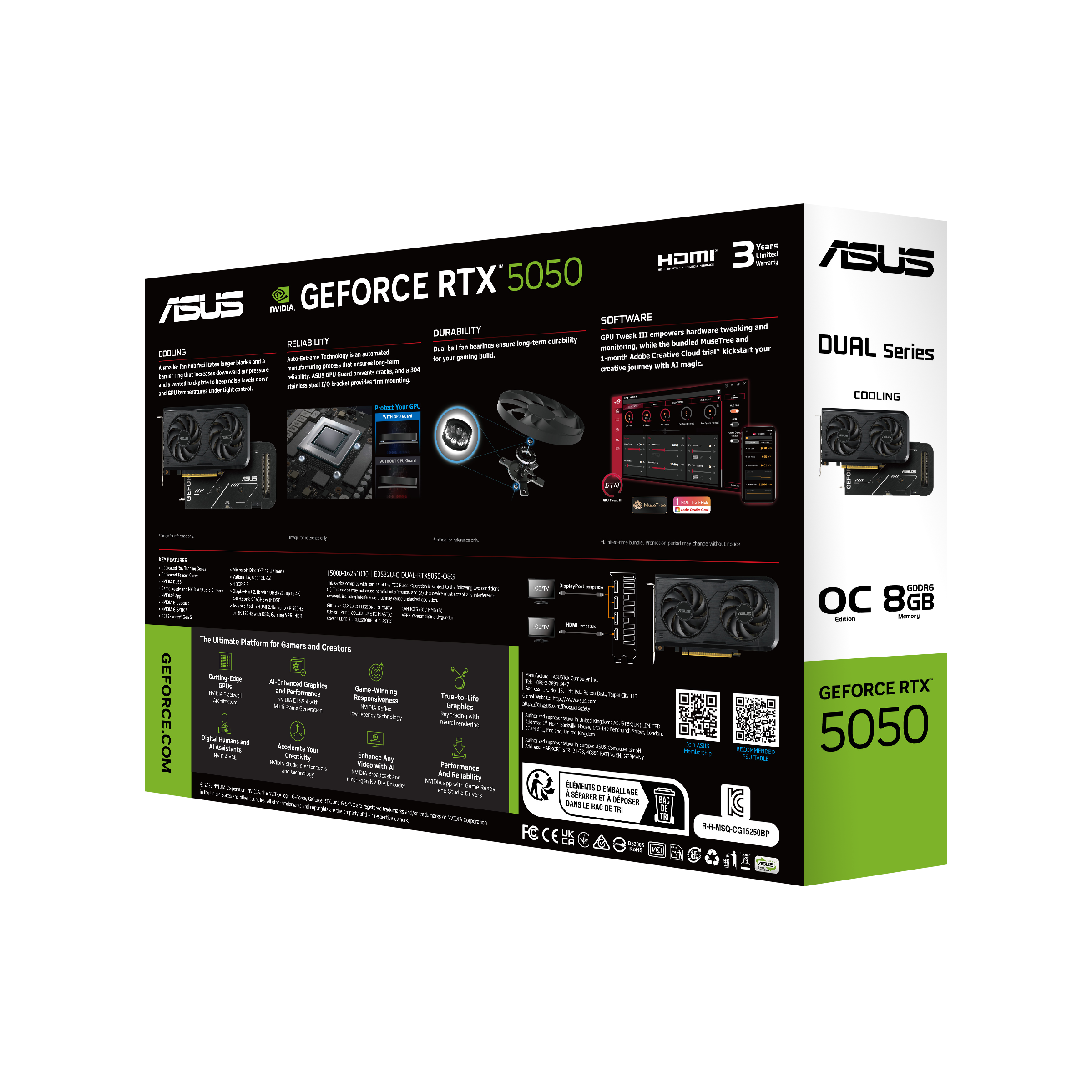 ASUS DUAL RTX 5050 8GB GDDR6 OC EDITION GRAPHICS CARD (DUAL-RTX5050-O8G) - Image 3