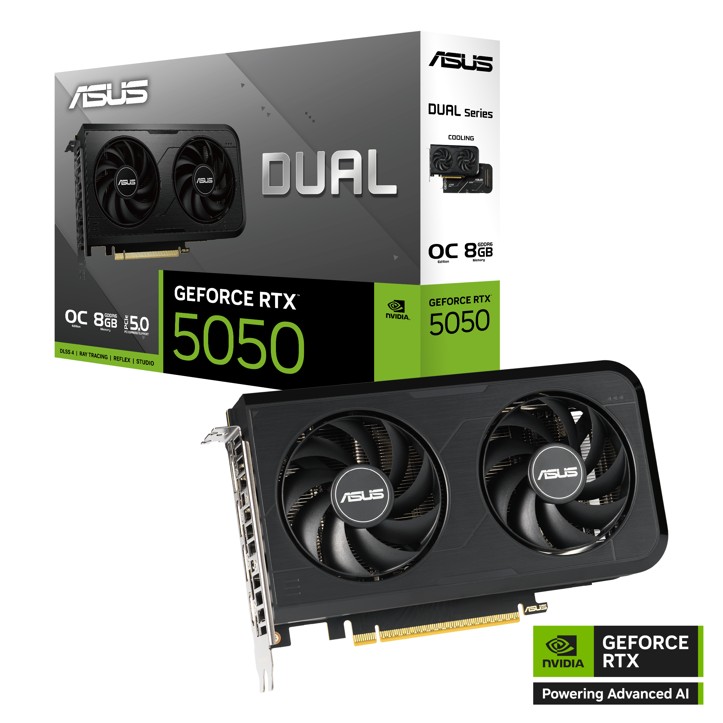 ASUS DUAL RTX 5050 8GB GDDR6 OC EDITION GRAPHICS CARD (DUAL-RTX5050-O8G)