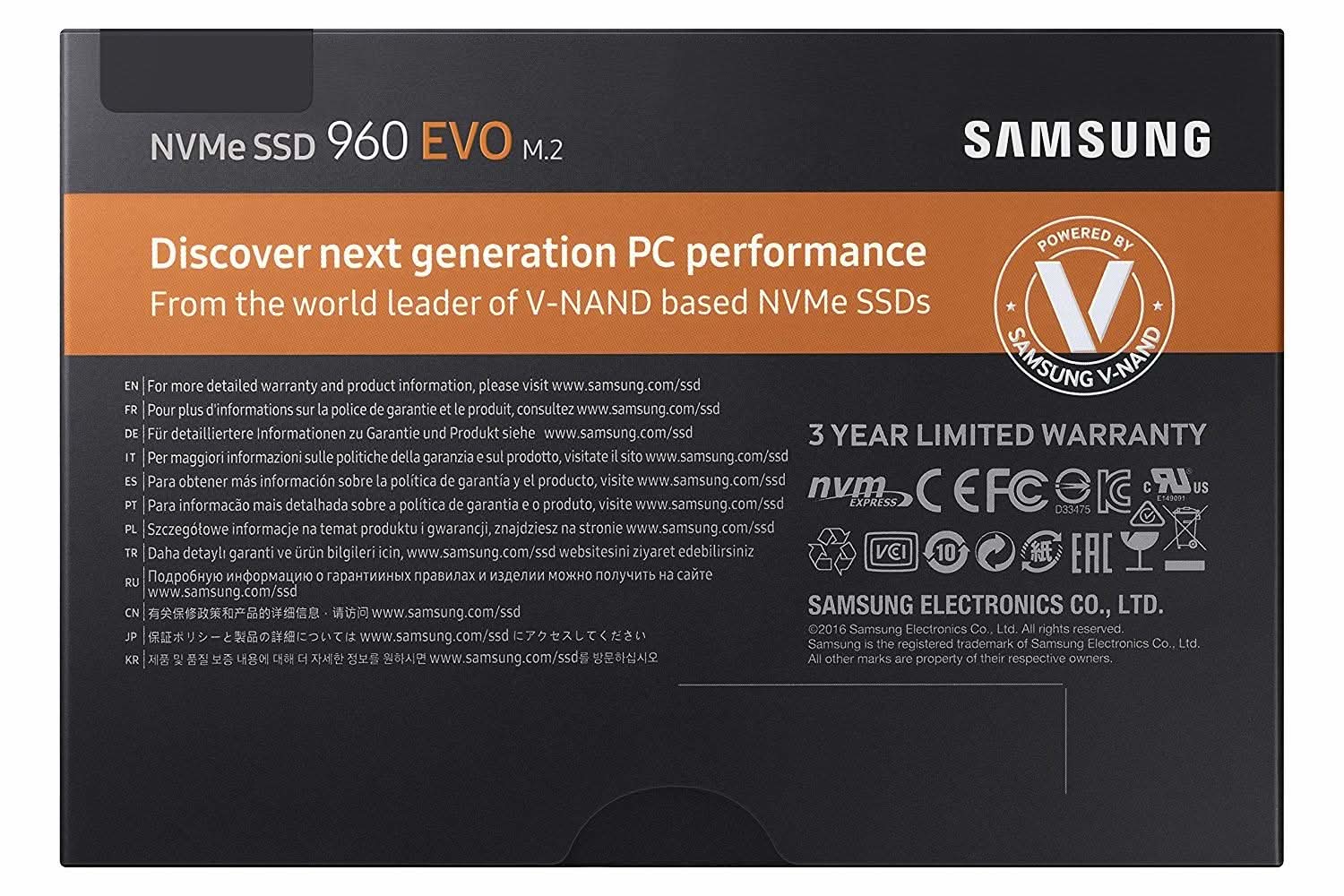 SAMSUNG 960 PRO 1TB NVME M.2 INTERNAL SOLID STATE DRIVE - Image 7