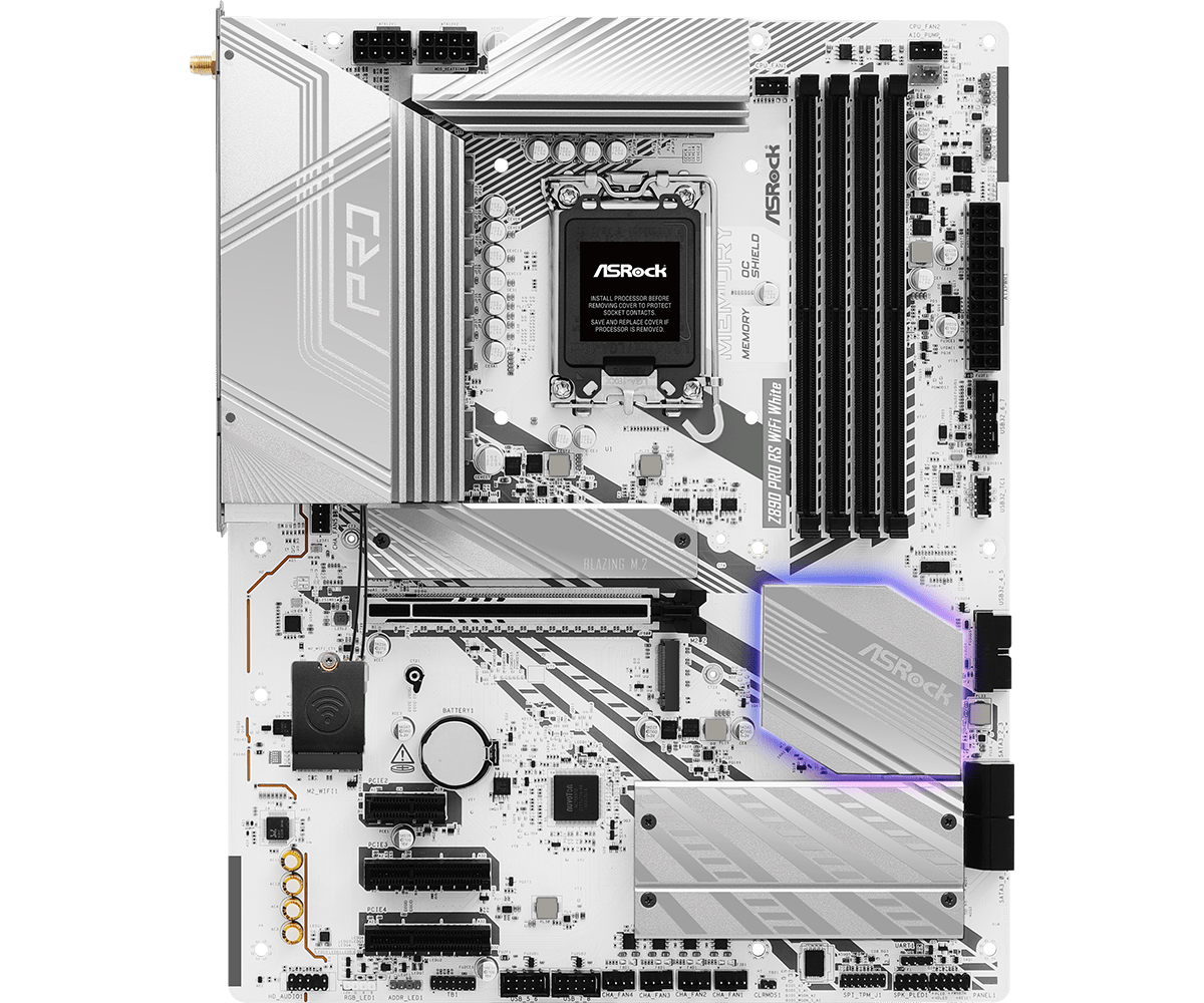 ASROCK Z890 PRO RS WIFI WHITE MOTHERBOARD - Image 2