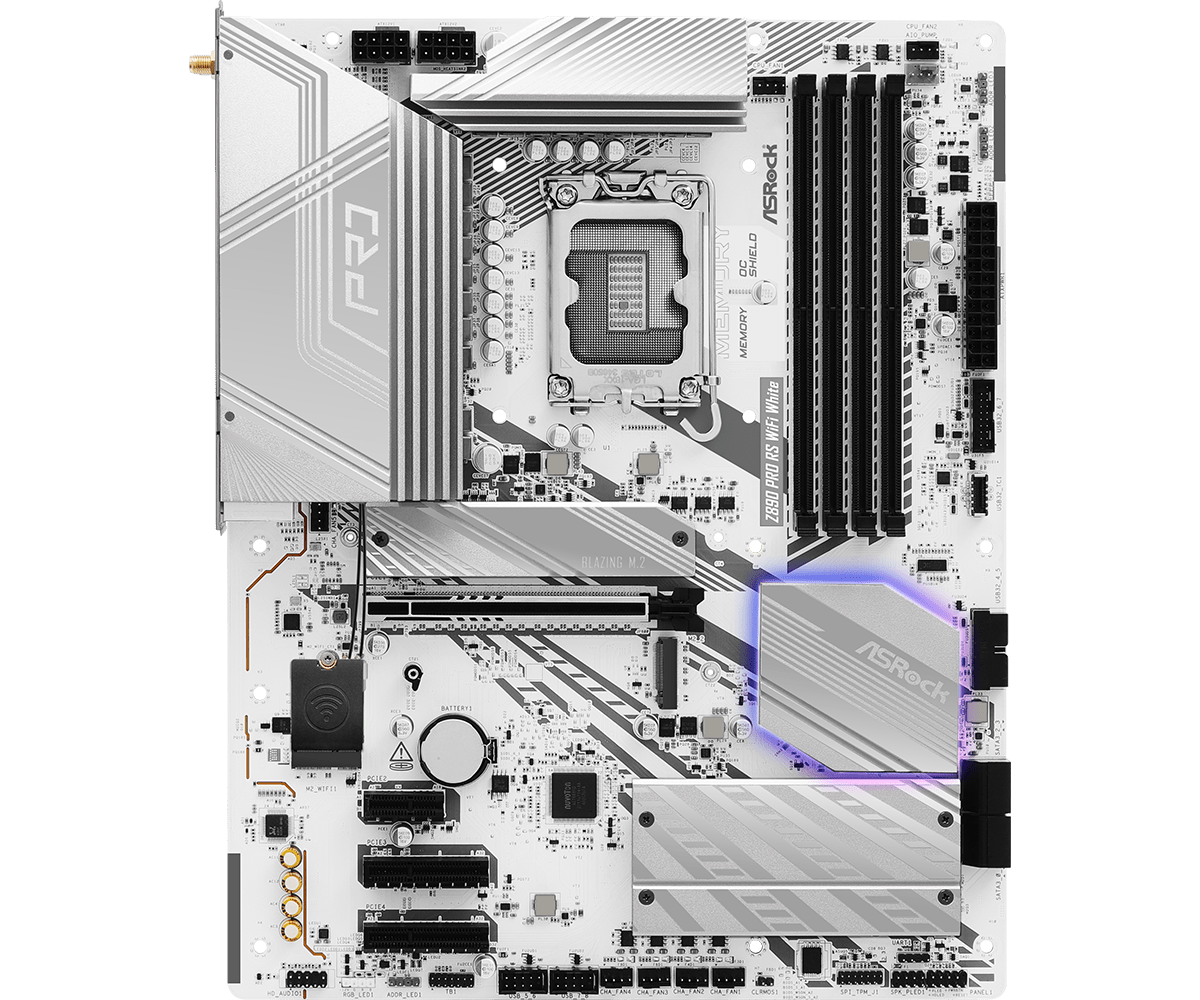 ASROCK Z890 PRO RS WIFI WHITE MOTHERBOARD - Image 3