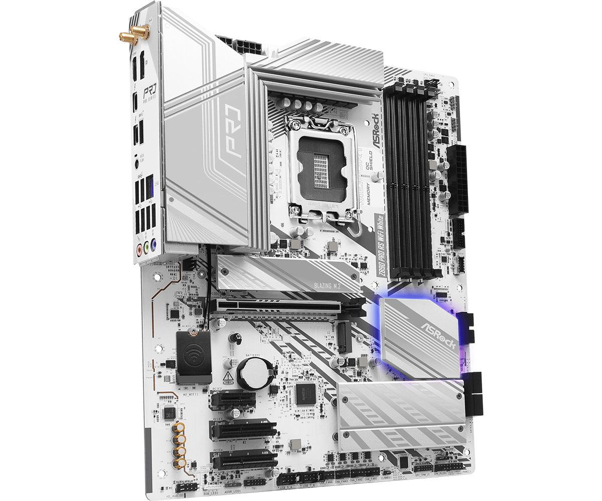 ASROCK Z890 PRO RS WIFI WHITE MOTHERBOARD - Image 4