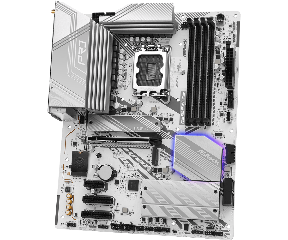 ASROCK Z890 PRO RS WIFI WHITE MOTHERBOARD - Image 5