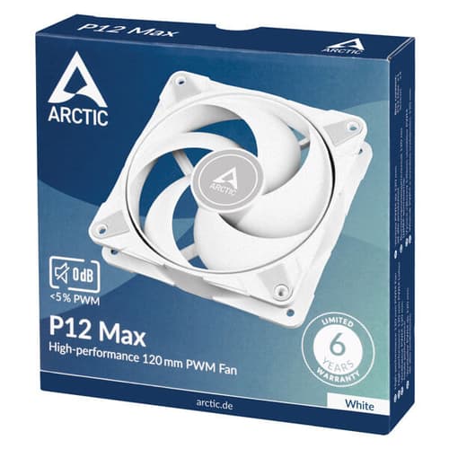 ARCTIC P12 MAX | 120MM HIGH SPEED PWM FAN | WHITE ACFAN00293A - Image 4