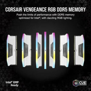 Corsair Vengeance RGB White 64GB (32GBx2) 6000MHz CL30 DDR5 RAM