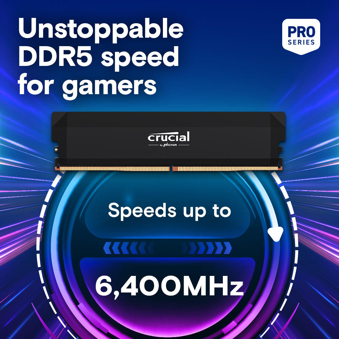 CRUCIAL PRO 16GB DDR5-6000 UDIMM CL36 RAM CP16G60C36U5B - Image 2