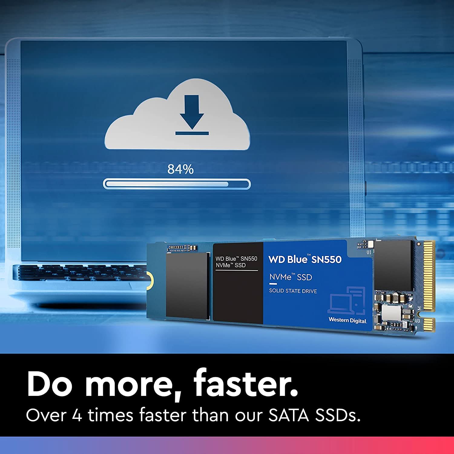 WESTERN DIGITAL 500GB BLUE NVME M.2 SSD - Image 2