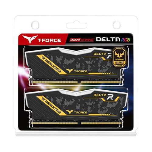 TEAMGROUP T-FORCE DELTA TUF GAMING ALLIANCE RGB 16GB (8GBX2) DDR4 3200MHZ DESKTOP RAM (BLACK) - Image 3
