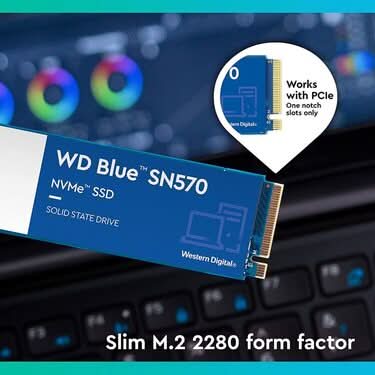 WESTERN DIGITAL BLUE 500GB NVME M.2 SN570 SSD - Image 4