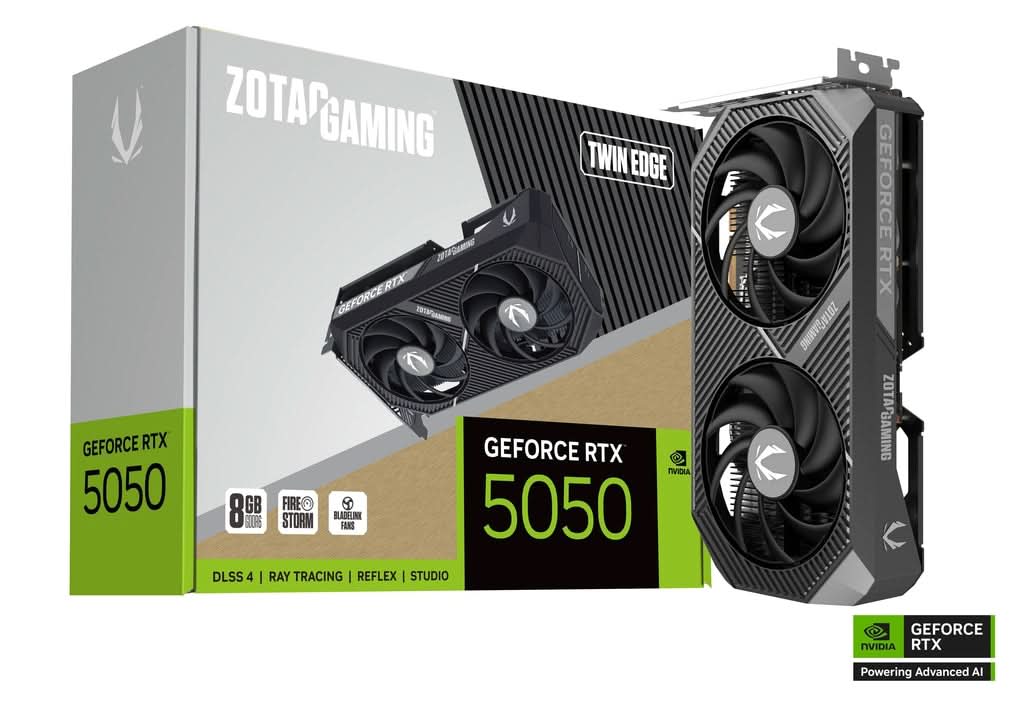 ZOTAC GAMING GeForce RTX 5050 8GB Twin Edge Graphic Card