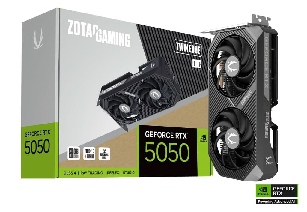 ZOTAC GAMING GEFORCE RTX 5050 8GB TWIN EDGE OC GRAPHIC CARD
